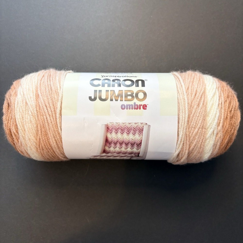 Caron Jumbo Ombre Prints Yarn 12 oz Skein Sepia Variegated 595 Yards